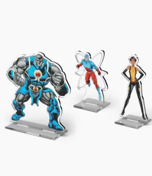 DC 2DZ: Acrylic Standees Pack 4 (Oversized Darkseid, The Atom, Vixen)