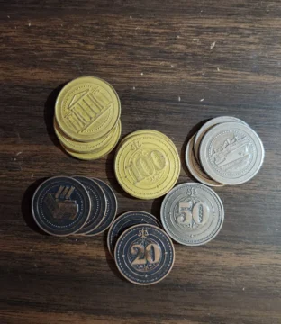 30 Metal Coin HIGH VALUE Board Game Upgrade Set (Industrial Coins)