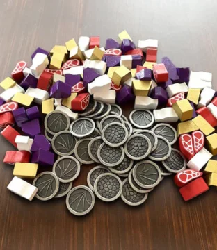 Wyrmspan Upgrade Pack (Metal Coins & Wooden Resources)