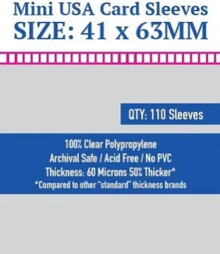 Micas Sleeve Kings Mini USA (41x63mm) – 110 Pack