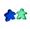 Cajas Meeple (azul y verde)
