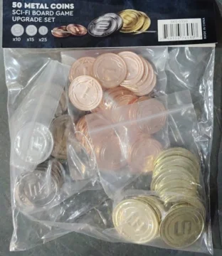 50 Metal Coin Board Game Upgrade Set (Sci-Fi Coins)