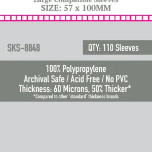 Micas Kingdom Death Gambler's Chest Large Compatible Sleeves (57x100 mm)