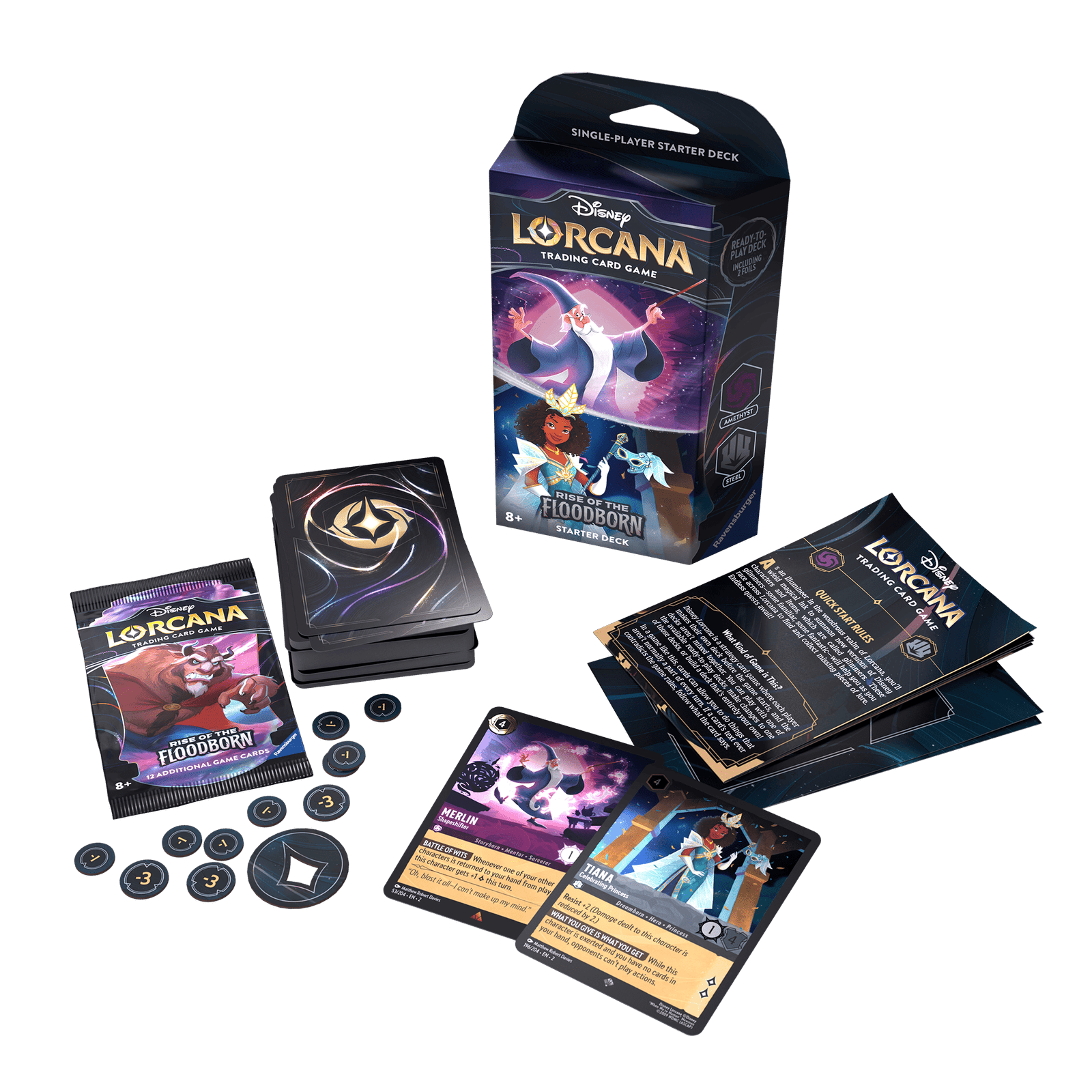 Disney Lorcana Starter Deck Amethyst-Steel "Rise of the Floodborn" - Image 2