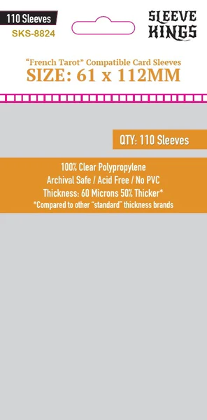 Micas Sleeve Kings French Tarot (61x112mm)
