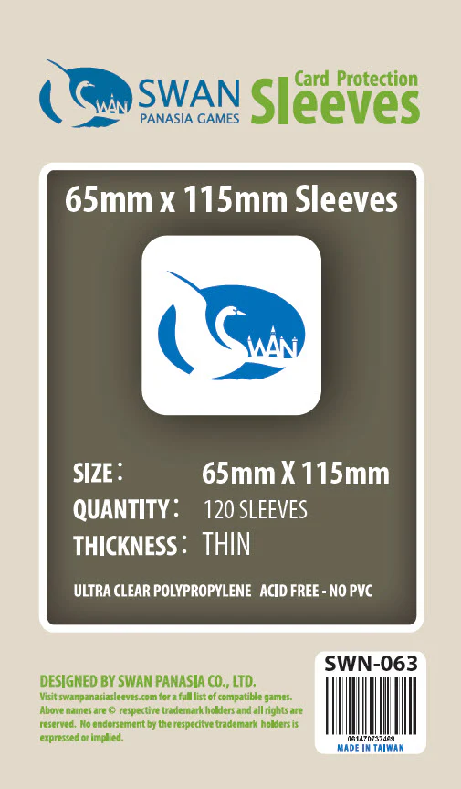 Swan Panasia 65x115mm -120 Pack, Thin Sleeves