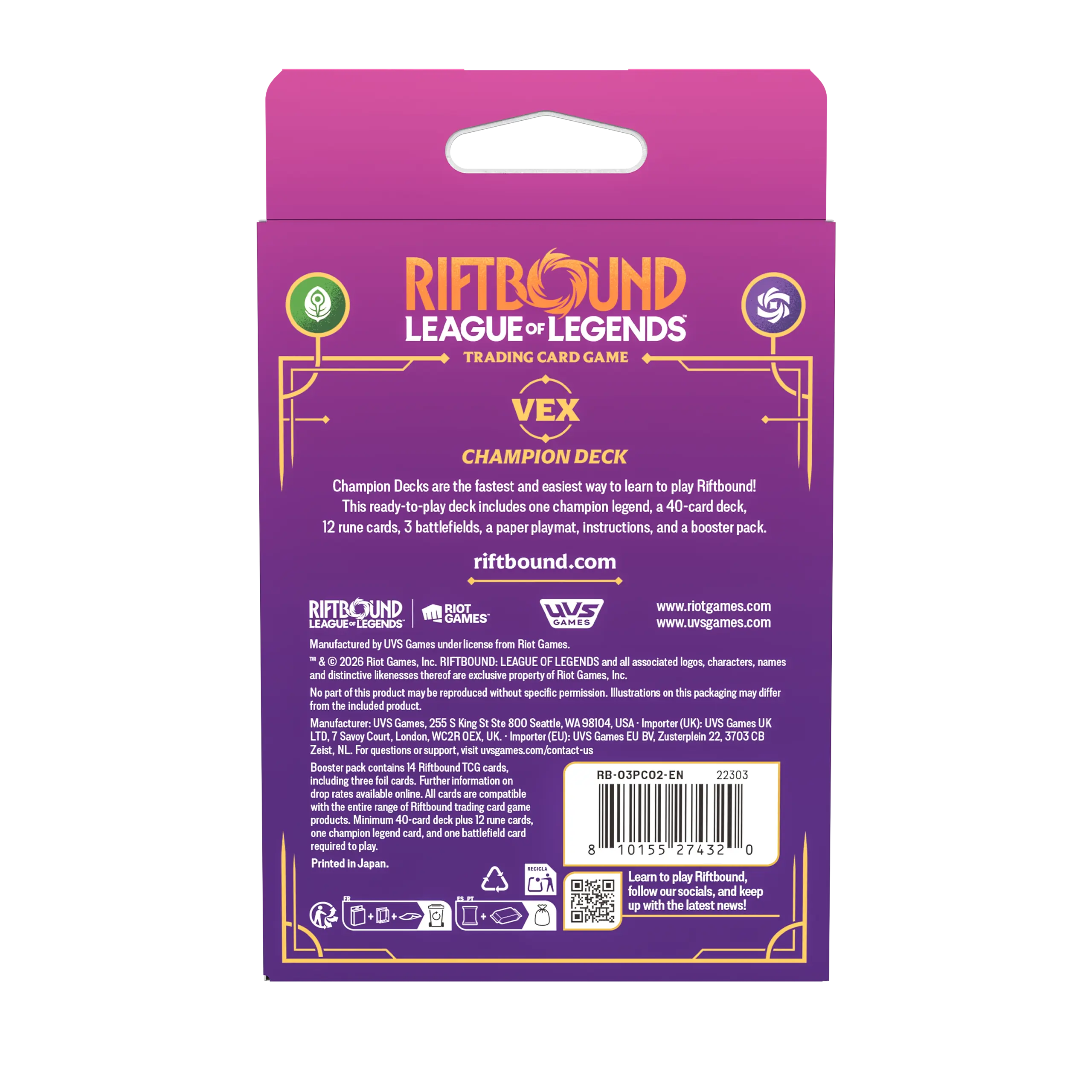 Riftbound: Unleashed Champion Deck Vex - Image 2