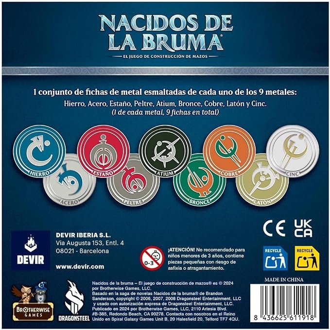 Nacidos de la Bruma: Fichas de Metal - Imagen 2